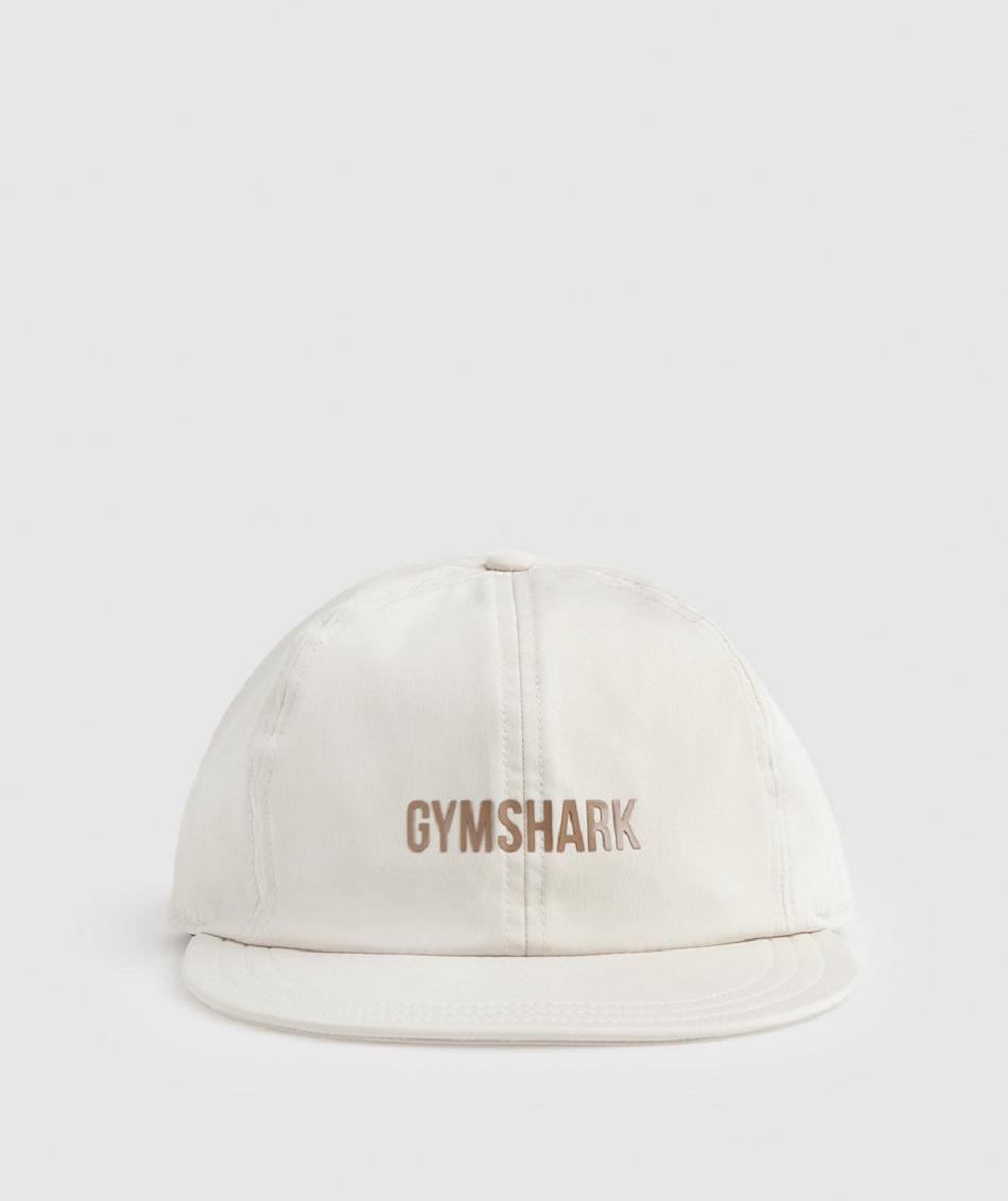 Czapki Damskie Gymshark Płaskie Peak Cap Szare | PL 2084ZUT